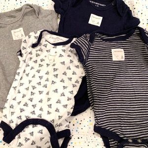 Burt’s Bees onesie set of 4
